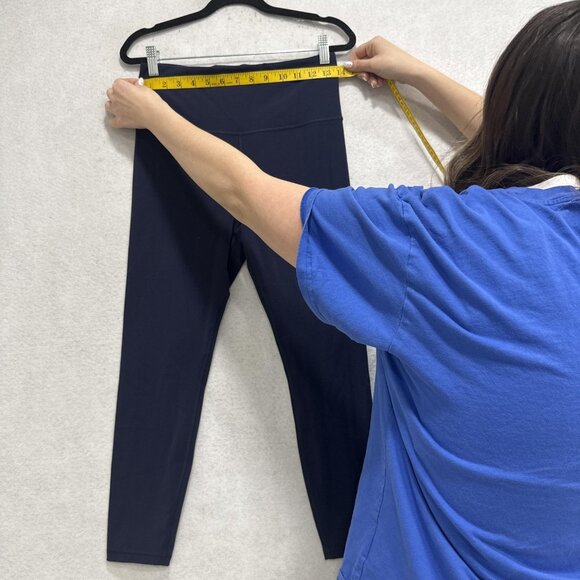 Athleta Leggings Womens Medium Navy Ultra High Rise Elation 7/8 Tight Yoga - Picture 3 of 8